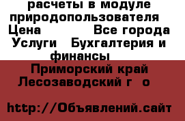 расчеты в модуле природопользователя › Цена ­ 3 000 - Все города Услуги » Бухгалтерия и финансы   . Приморский край,Лесозаводский г. о. 